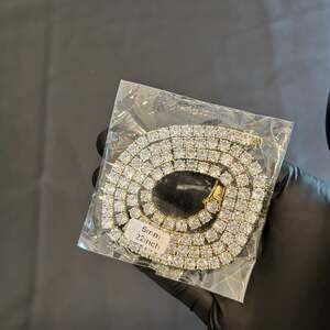 Brand New Gold 5mm Tennis Chain 22 Inch VVS1 Moissanite